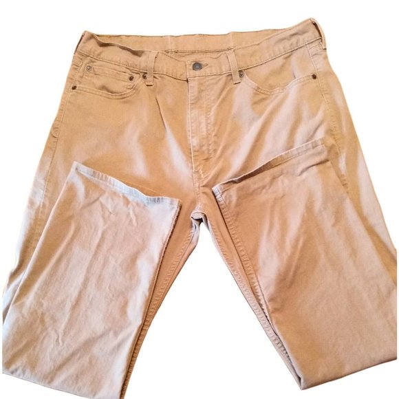 Men's LEVI"S 505 MIDRISE STRAIGHT LEG BROWN DENIM JEANS 38 X 32 - Picture 1 of 4